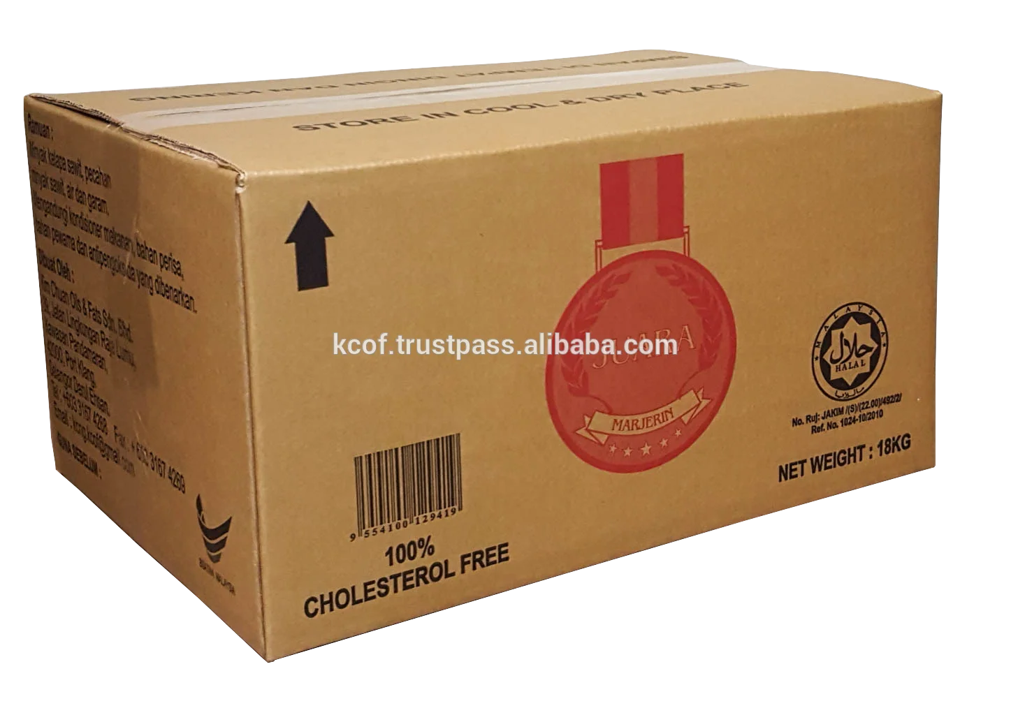 Trans Fats Free 100% Palm Oil Made in Malaysia Vegetable Margarine 15kg
