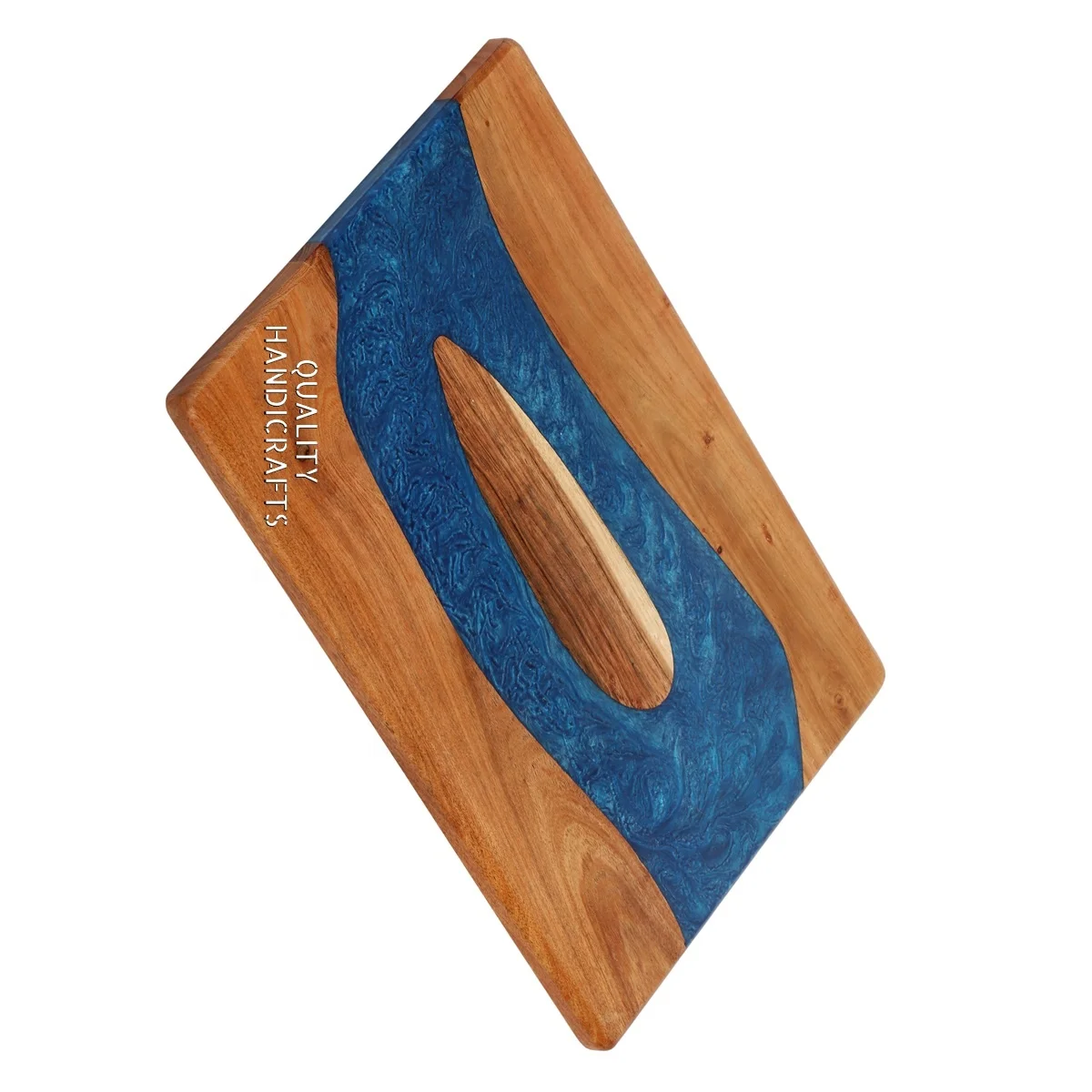 Best Selling Handmade Epoxy Resin Acacia Wood River Pattern Serving Board Kitchenware Chopping Boards For Food by Quality Handic