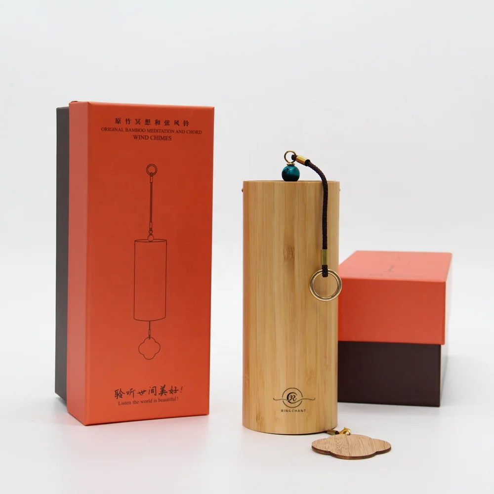 Chimes Natural Bamboo Wind Chimes Meditation Chord Windchime Wind bell  Chakra Chord  Bamboo Wind Chime  for Home Decoration