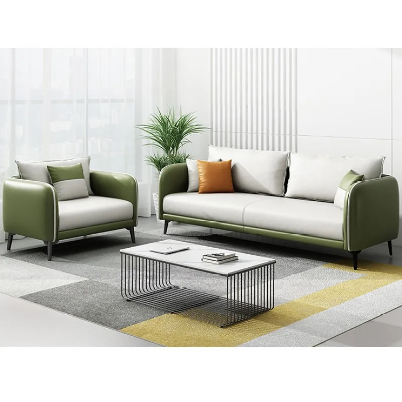 Chair Couch Set Custom Office Sofa & Club Cube Leather Sectional Sofa Modern Office Furniture PU Leather Synthetic Leather