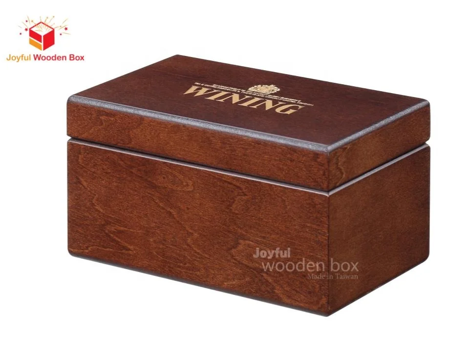 Elegant custom Wooden  presentation organizer, storage  box 2 compartment  for tea bags / small item