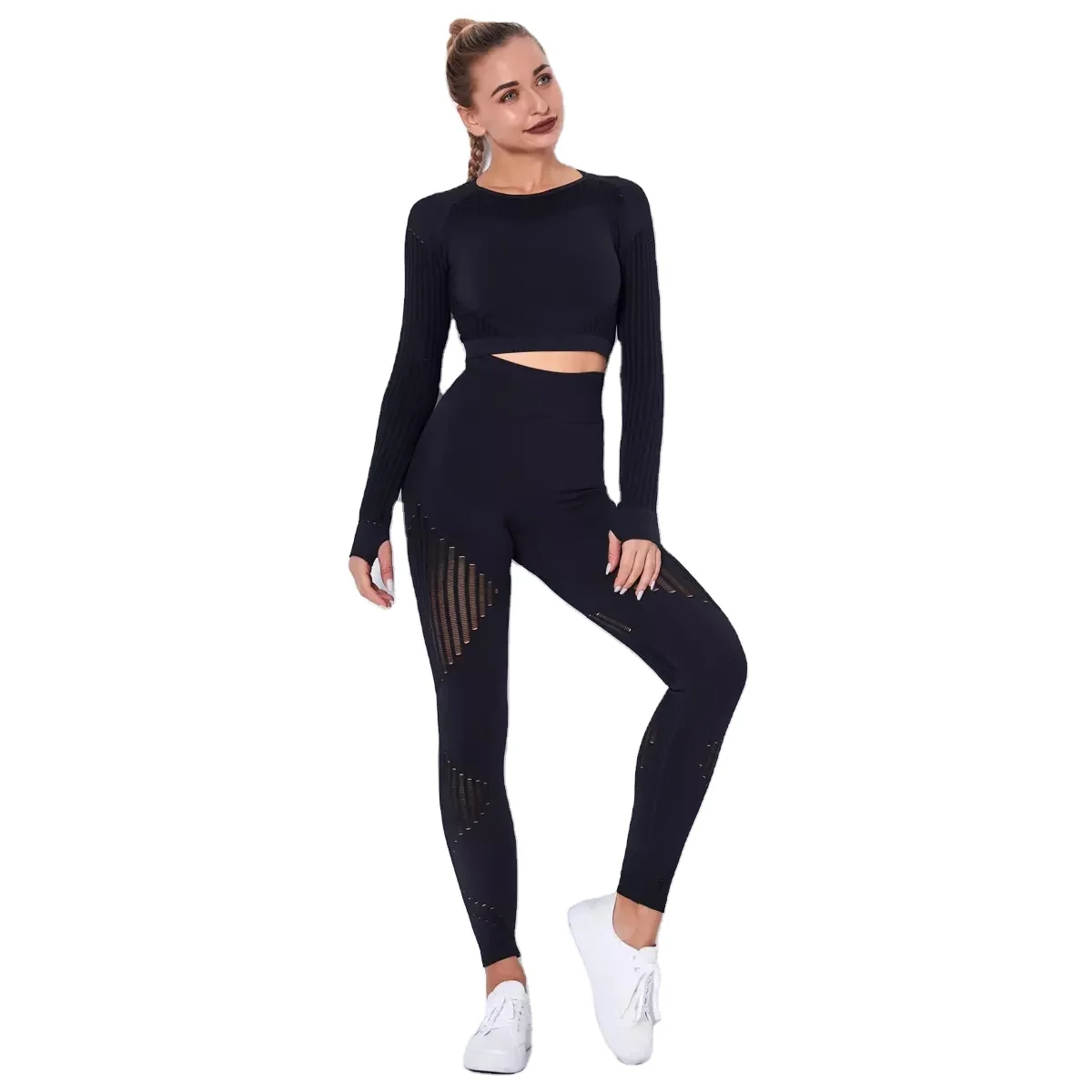 ropa deportiva mujer Custom logo workout wear suit women sportswear set activewear high waist seamless fitness yoga sets women