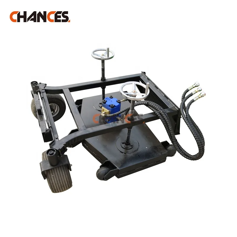 cheap  high quality diesel mini small skid loader with Lawn Mower machines crawler lawn mower  for grass cutting for sale