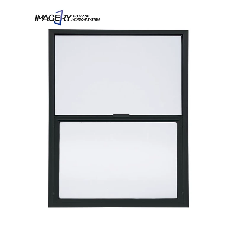 American style customized interior ventailation triple glazed glass aluminum top single hung sash windows for toilet