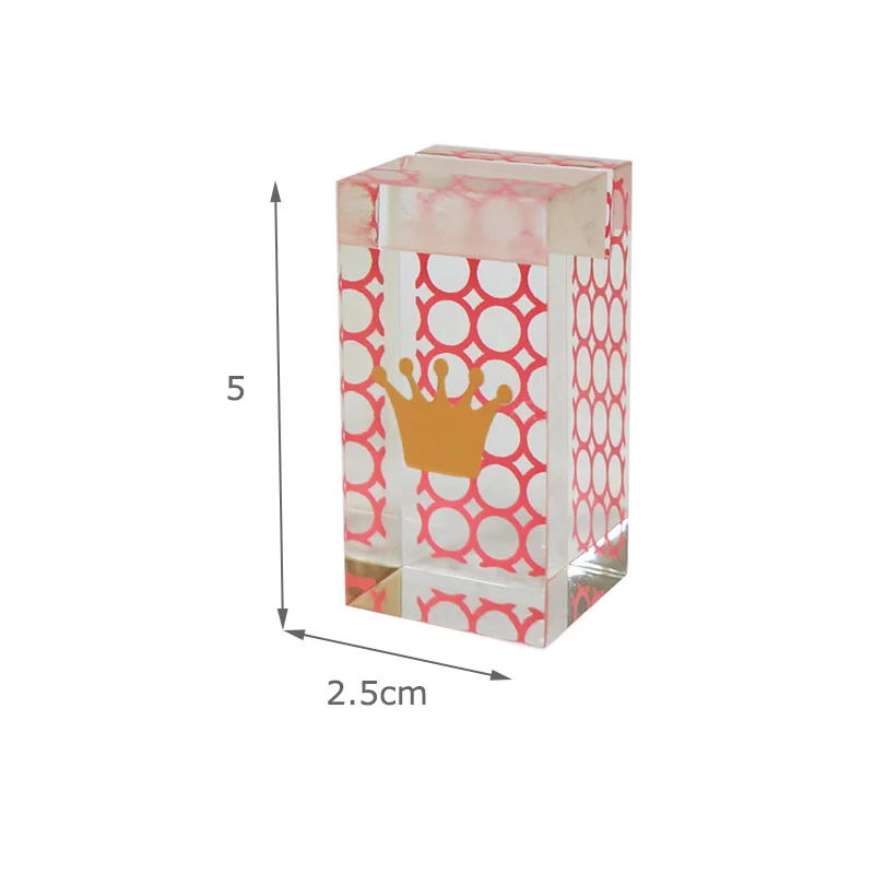 HOT Home Acrylic Clear Acrylic Base Cube Block Slotted  Stand Card Holder Note Display Holder
