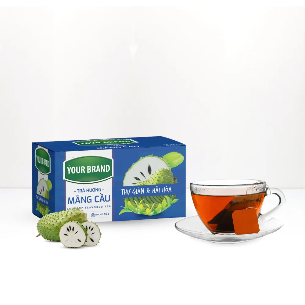 Hot Selling Products 2024 Tea Bag Herbal Customized Ingredients Green Tea Bags Pyramid Bag Tea Envelope Soursop Flavor