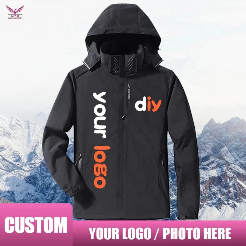 Breathable Waterproof Warm and Wear Resistant Shark Skin Softshell Jacket Men Outdoor Softshell Jacket Soft Clothing Quantity