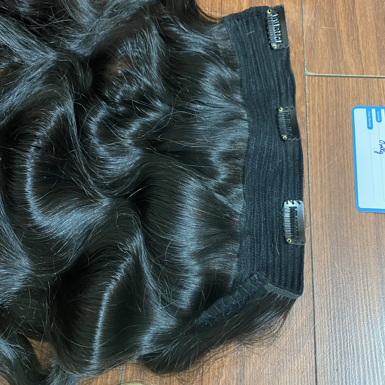 Factory price Natural black Clip-in Hair 100% Vietnamese human Hair Extensions high quality no tangle no shedding ready to ship