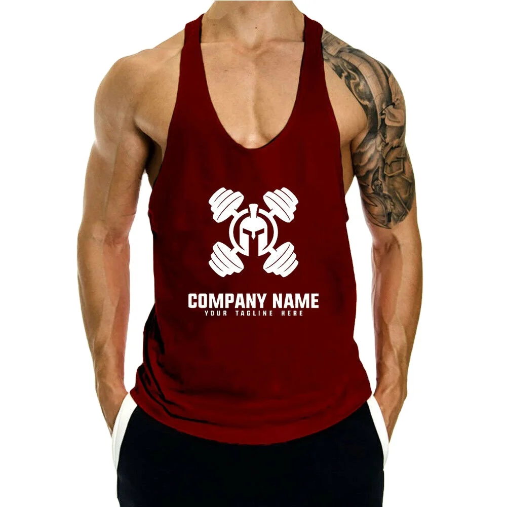  Бодибилдинг производитель мужской топ racerback твердый цвет на заказ тренажерный зал мужские стрингеры