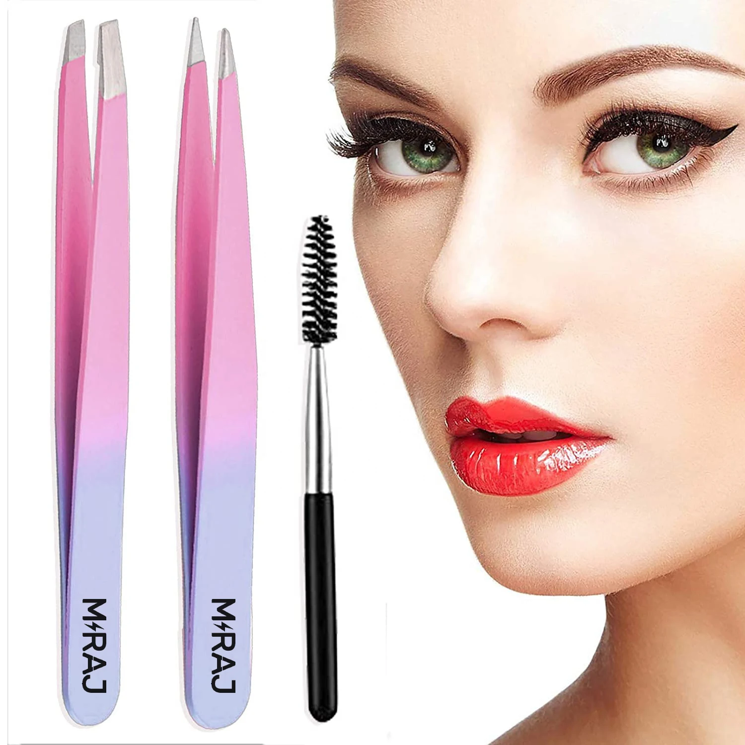 Eyebrow tweezers eyelash tweezer eyebrow plucking tweezers Pink eyebrow Plucker