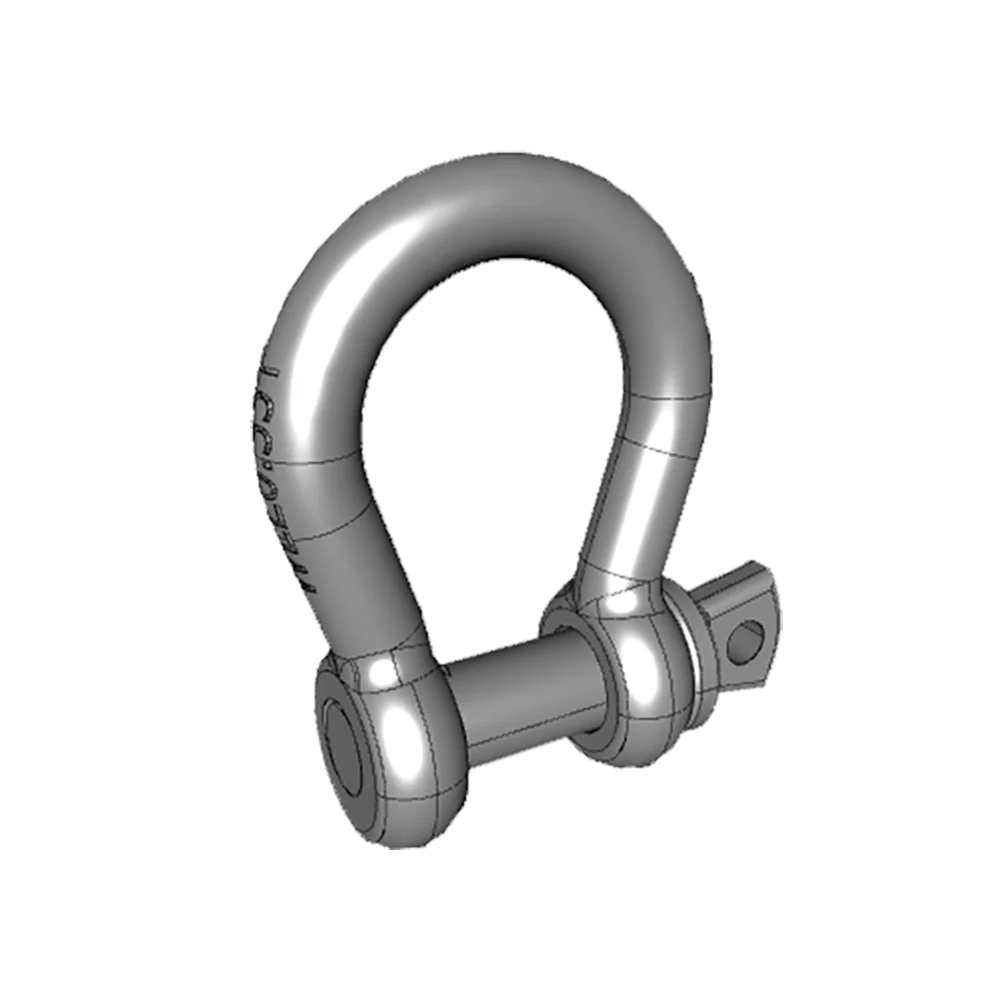Green Pin G4161 0.5Ton  Hot Dipped Galvanized Standard Alloy Steel Bow Shackle With Screw Collar Pin Connection Link