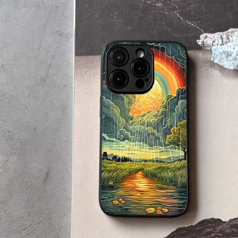 Korean Cartoon Cute Graffiti Zoo Camera Protection Phone Case For iPhone 14 Phone Case iPhone 15 13 Pro Max