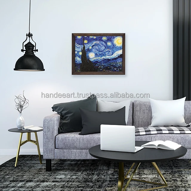 Wall Art The Starry Night on Canvas Oil Painting Best Selling Home Decor Canvas Print