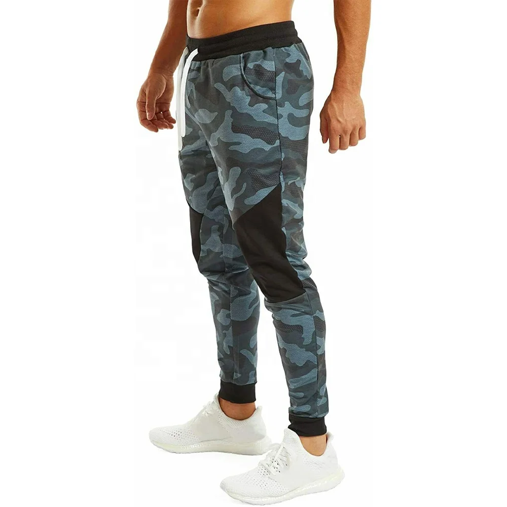 Mens Slim Fit Fashion Camouflage Jogger Sweatpants Tapered Gym Pants Summer Sublimated Joggers