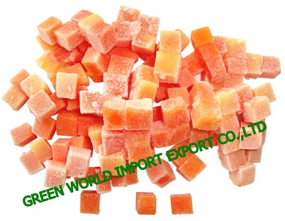 Премиум качество по лучшей цене замороженная папайя от компании GREEN WORLD лимитная цена во Вьетнаме-Сделка Горячая в этом месяце