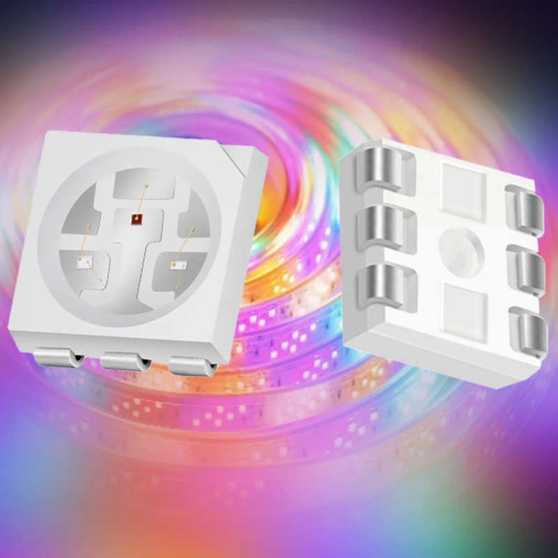 5050 RGB SMD LED red green blue three color 5050 3in1 LED chip  LED Tri-Color DC 3V 0.2W led RGB