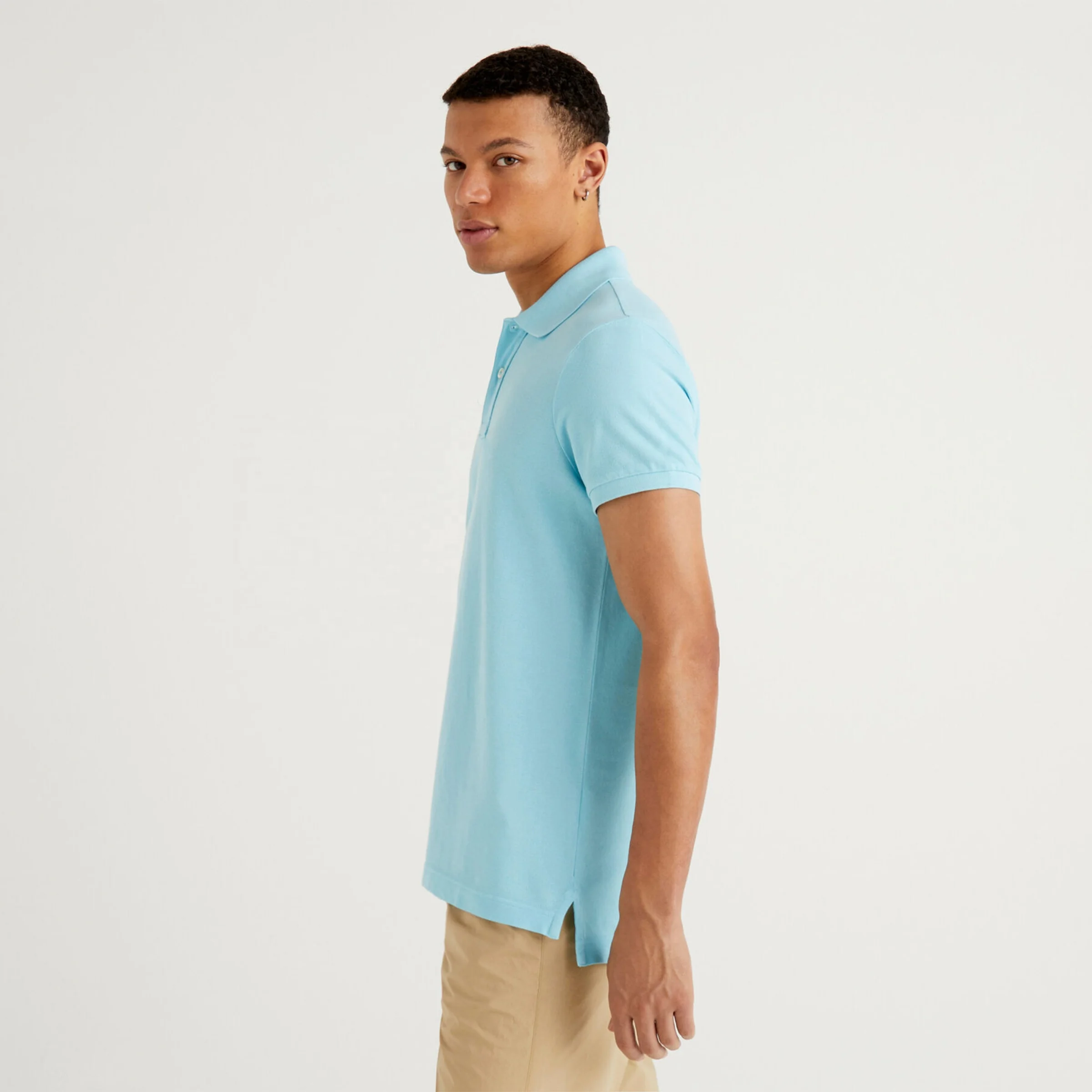 Blue Color Turn Down Collar New Arrival Men Polo T- shirt Wholesale Price Solid Color Polo T-Shirt For Men