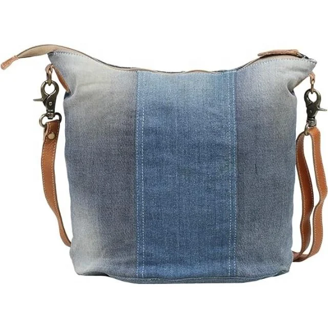 Luxury satchel cross body bag denim tote bags wholesale jeans bags handbags women denim handbag