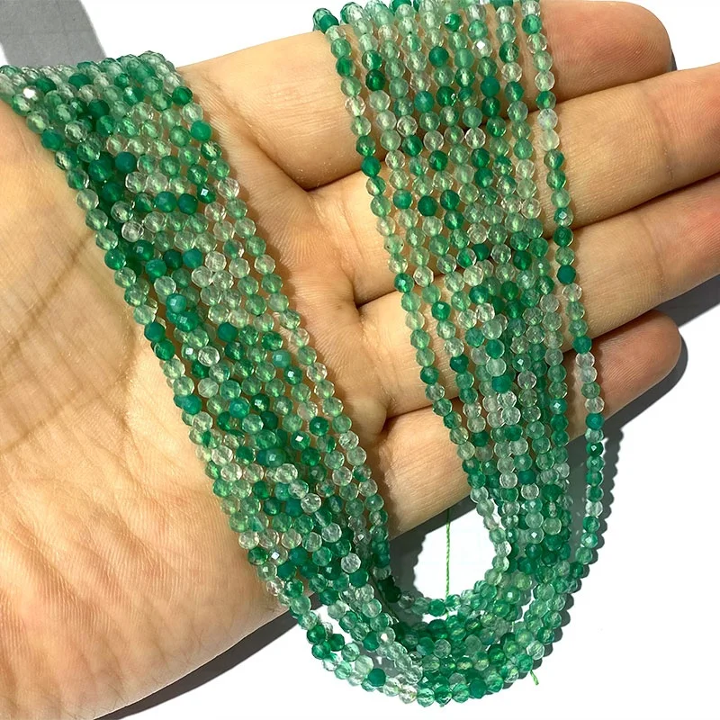 Wholesale Natural Smoky Quartz Gemstone Micro Faceted Round Beads For Jewelry Making Bracelet Necklace Pendants for Men Women