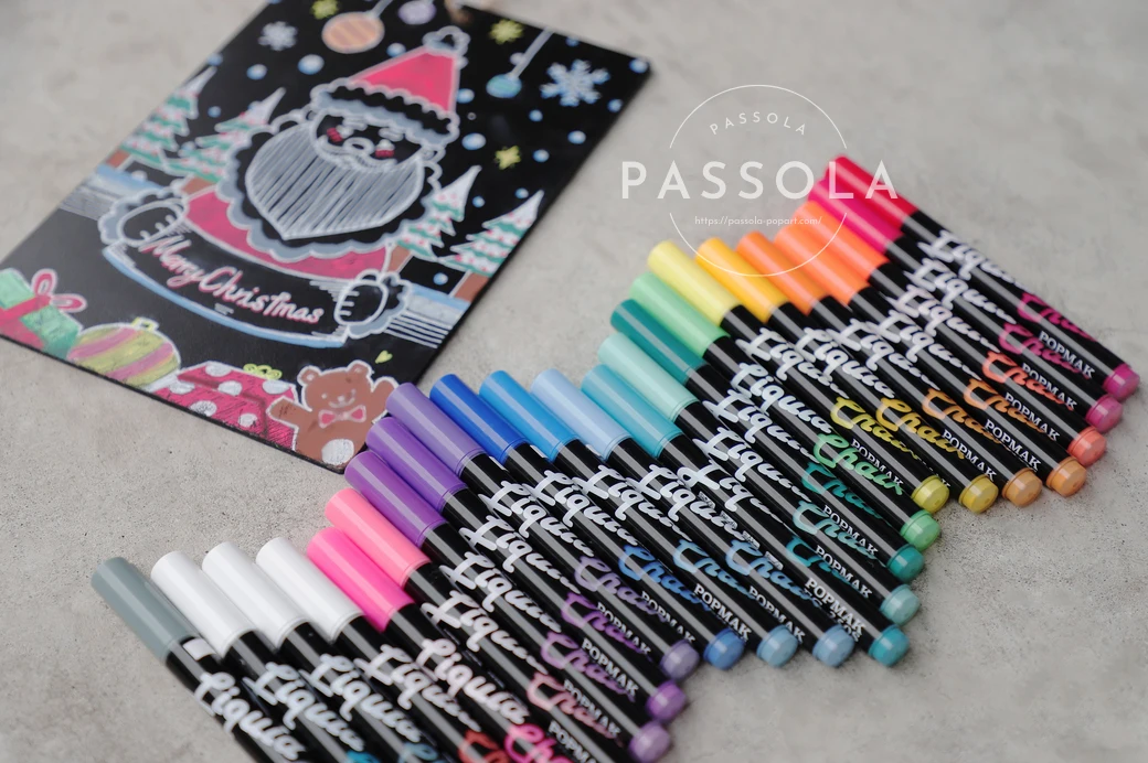 5mm Square Nib Fluorescent color Waterbased Erasable Liquid Chalk Marker 50 colors