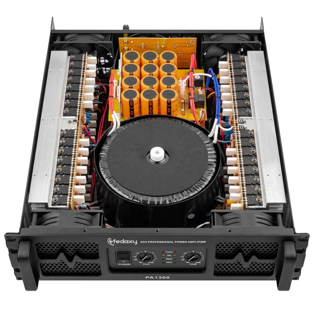 home subwoofer power amplifier audio class ab 1300watts 2channel 2ohm professional rf vhf amplifier