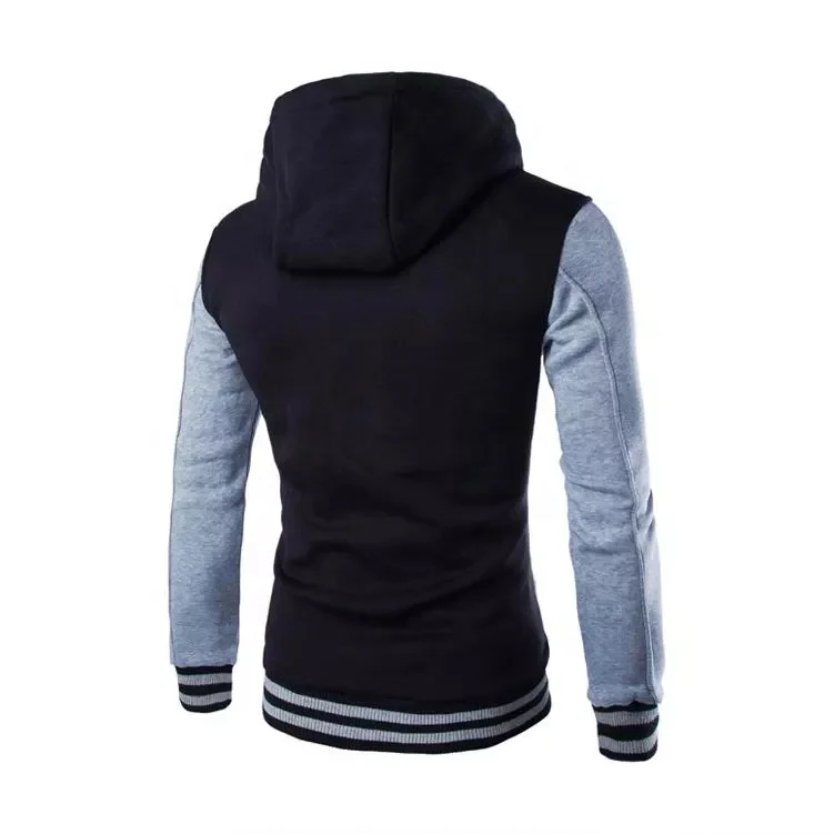 Versity Jacket Fully Customized Embroidery College Football Hooded Jacket Cotton and Leather Bomber ORM Jacket Wool Embroidery