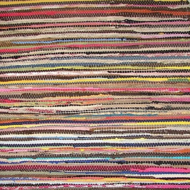 Indian Cotton Chindi Rag Rug Vintage Hand Woven Home Hotel Outdoor Custom Adults Fabric Floor Assorted Hand Loom 10F