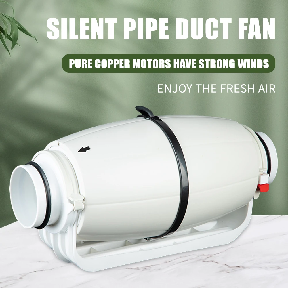 Pipe Silent Duct Fan China Factory Direct Sell 220-240V 50hz 2 Poles Centrifugal Fan AC 220V OEM,ODM Plastic QINLANG White