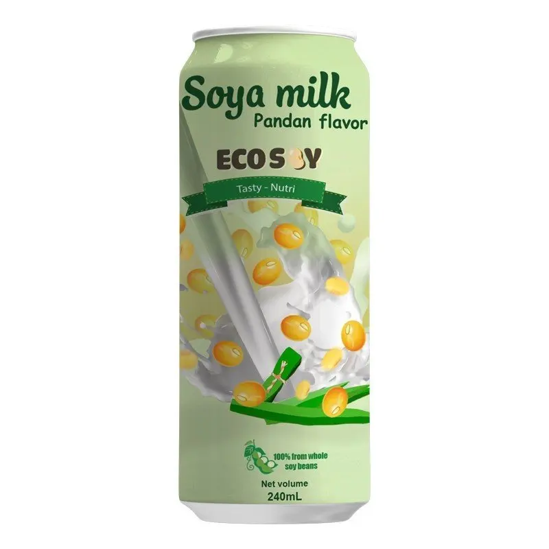 Vinam RTD Soy Milk black sesame flavor 240ml aluminum can OEM ODM