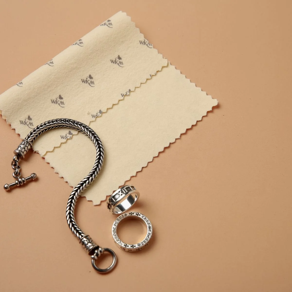 Silver ring polish cleaning cloth with custom logo available size 11 x 16 cm