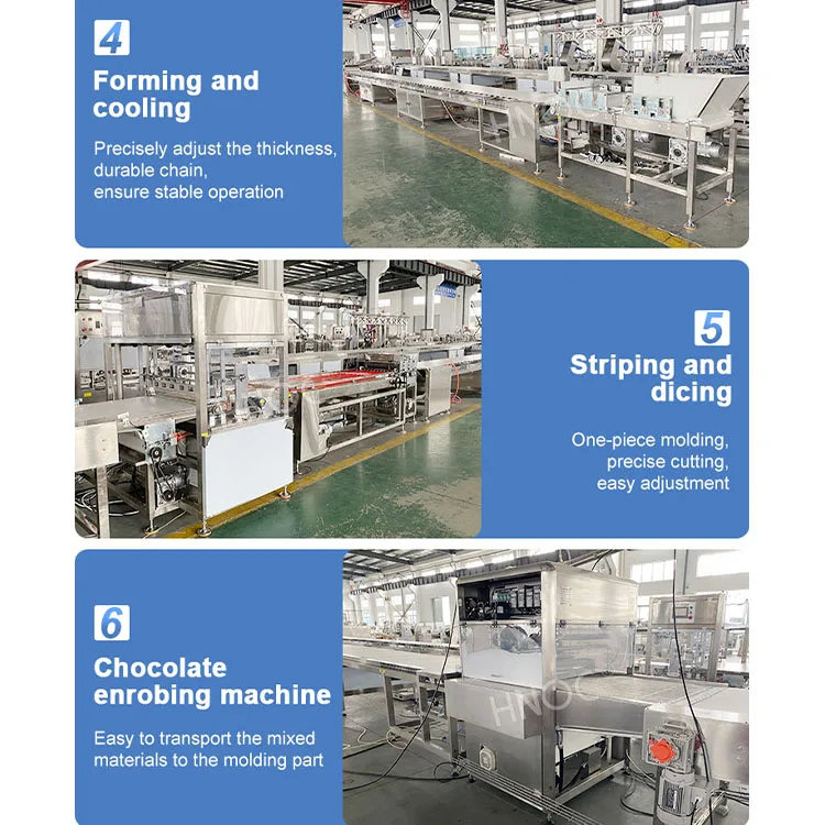 HNOC Complete Chocolate Bar Production Line Mini Protein Bar Form Machine Peanut Butter Bar Mould Machine