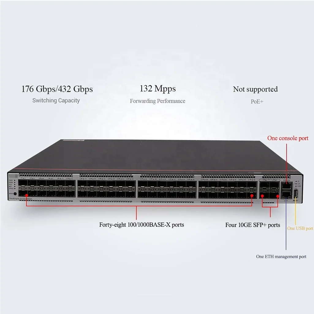 98010941 S5700 Series Network Switch S5735-S48T4X Enterprise Access Switch of best price