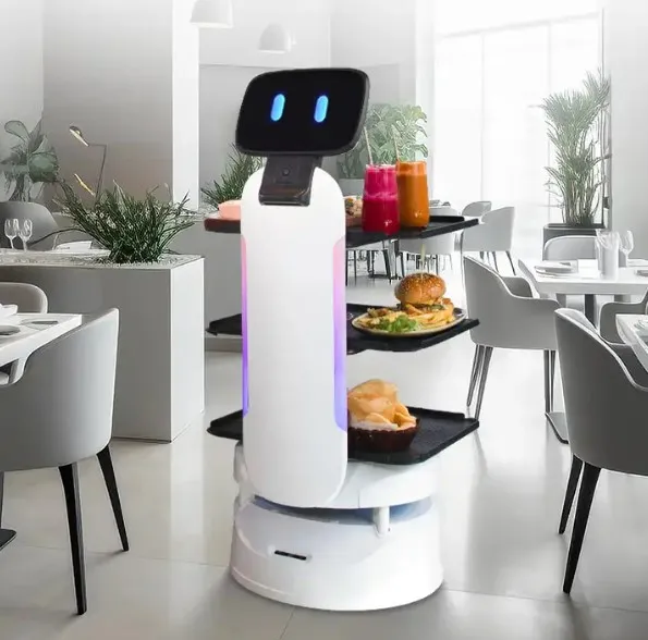 MiCity Intelligent Automatic Navigation Food Delivery Robot Smart Waiter Robot For Restaurant / Hotel Self-Service Robot