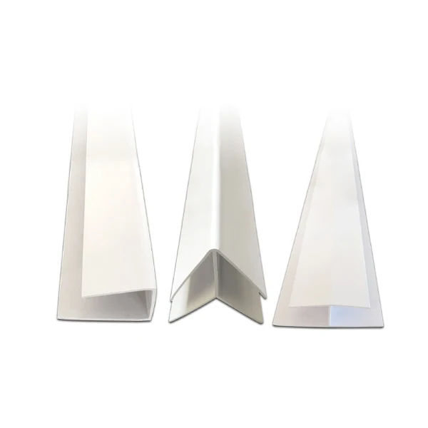 Ruizhan PVC L-Type Plastic Angle Bar  Extrusion L shaped PVC profile custom plastic extrusion Building Plastic Trim strip