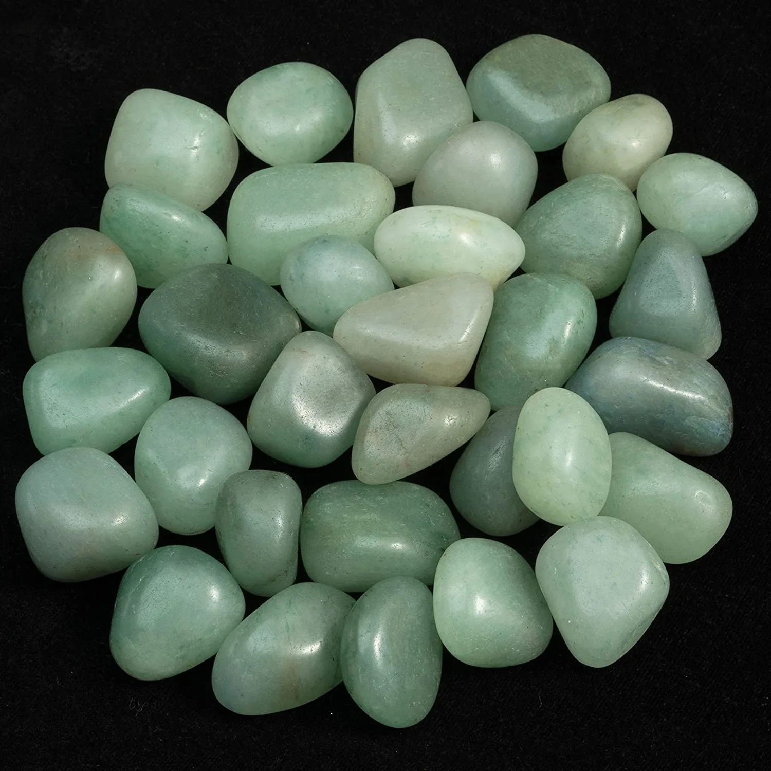 Green Jade Tumbled Stone Polished Crystals Healing Natural Stones Feng Shui Chakra Balancing Good Luck Reiki Gift