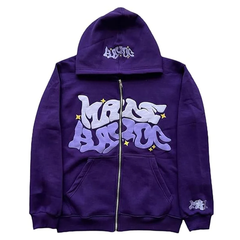 Unisex Cotton Sweatshirt Custom Puff Printing Logo Winter Heavyweight Hoodie for Men and Women Streetwear by Manufacturers