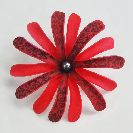Best seller good quality Handcraft Handmade artificial tahitian foam flower with special tattoo and color pattern