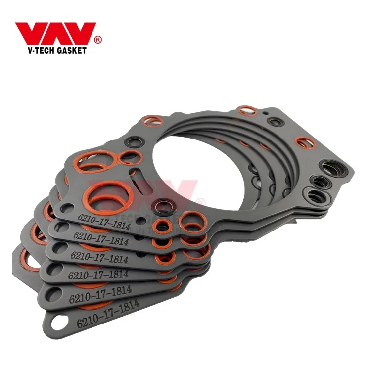 6210-17-1814 SA12V140 Diesel Cylinder Head Engine Full Gasket for Komatsu