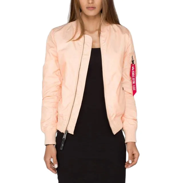 Pakistan supplier custom logo short women bomber down jacket for winter ladies long coat design