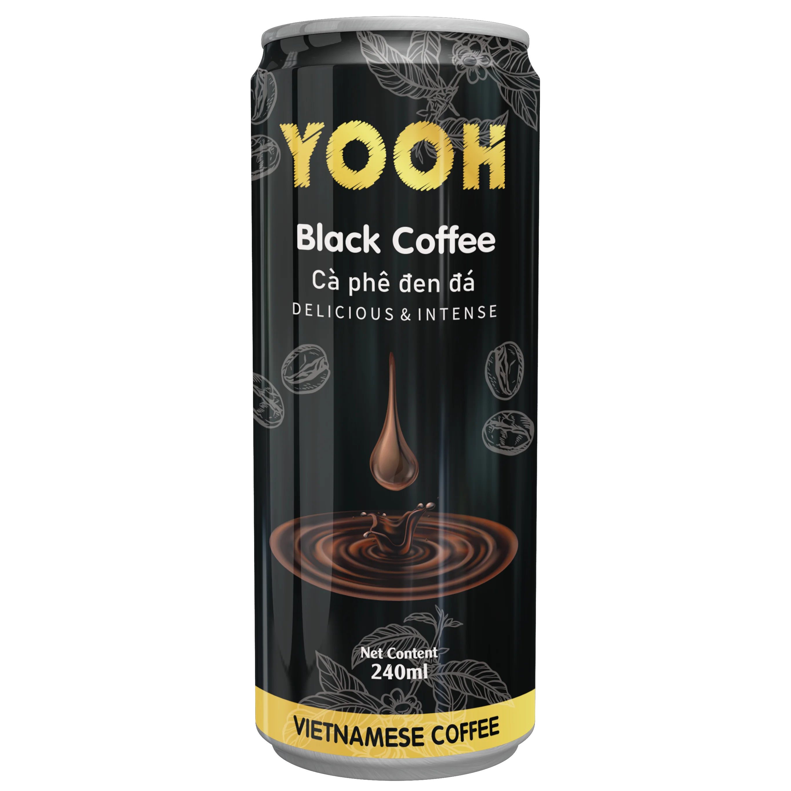 Холодное пиво черный кофе вьетнамский кофейный напиток Премиум растворимый консервированный 250 мл/330 мл OEM/ODM частная этикетка низкая цена