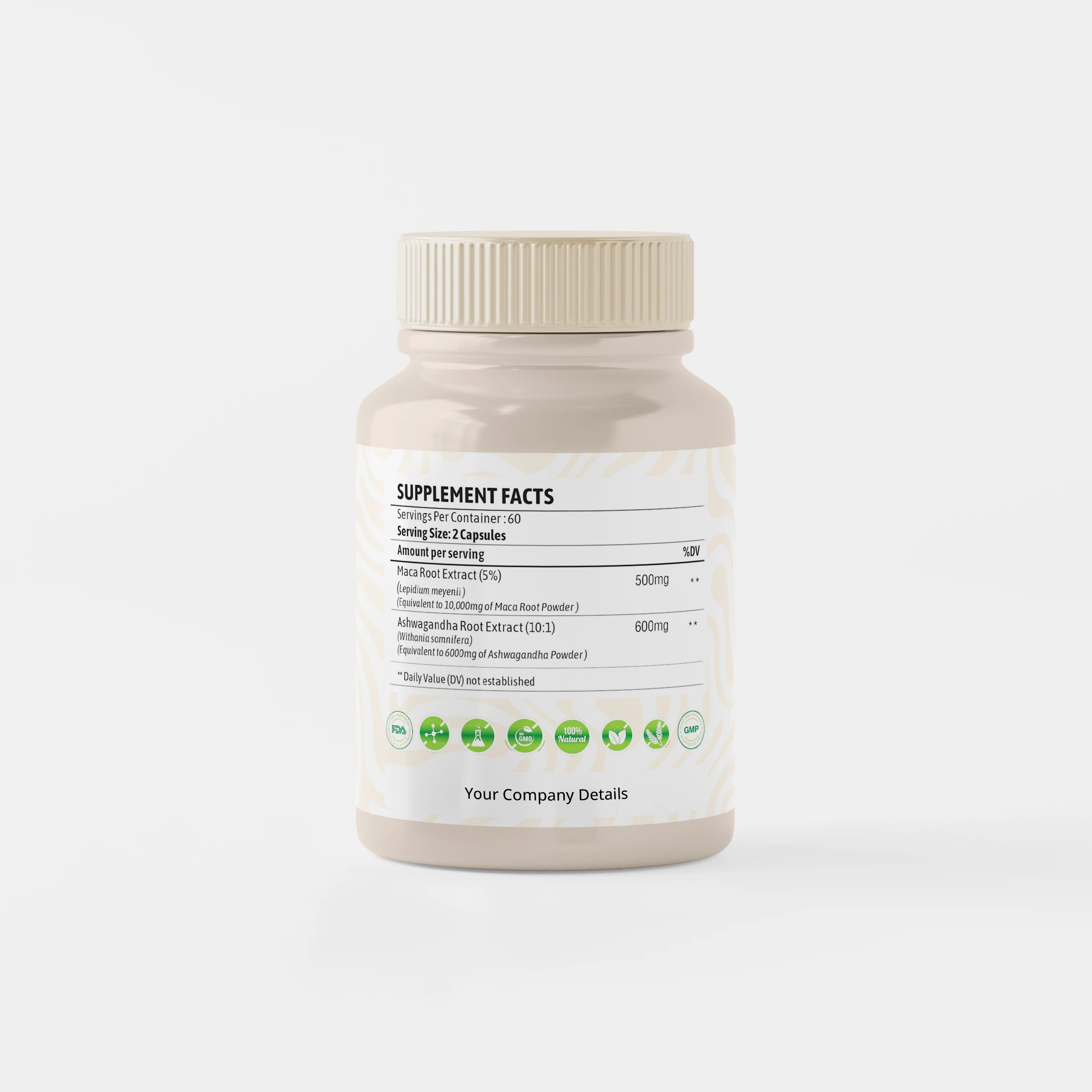 OEM/ODM Private Label ashwagandha Maca root customized formula tablets capsules for Men Maca Extract Capsules