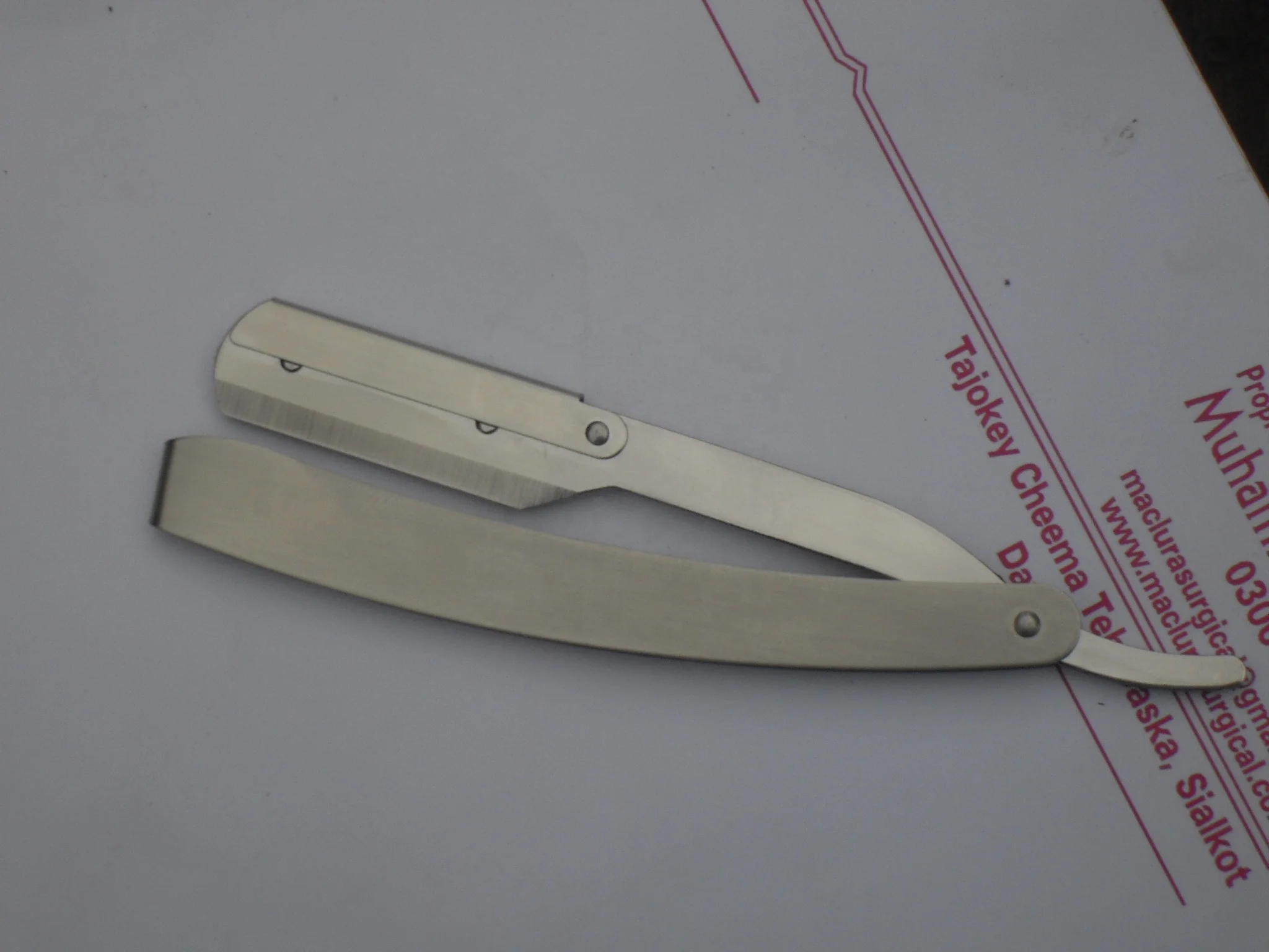 Steel Body Barber Razor Half Blade Razor with free logo