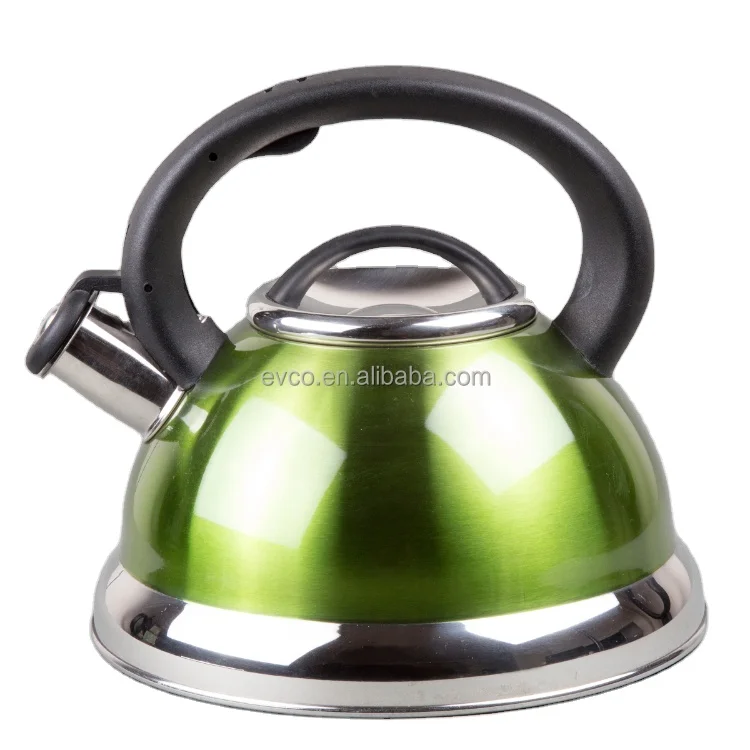 Alexa 3.0 Qt. Stainless Steel Tea Pot in Chartreuse Color