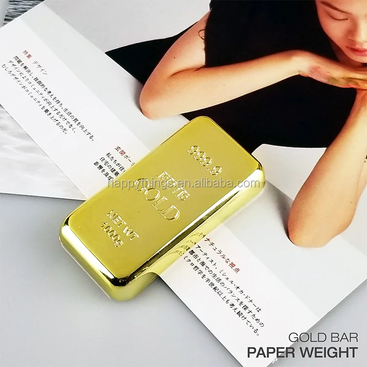 Cheap Souvenir Plastic Fake Gold Biscuts Pure Gold Bar Suisse Gold Bars Paper Weight