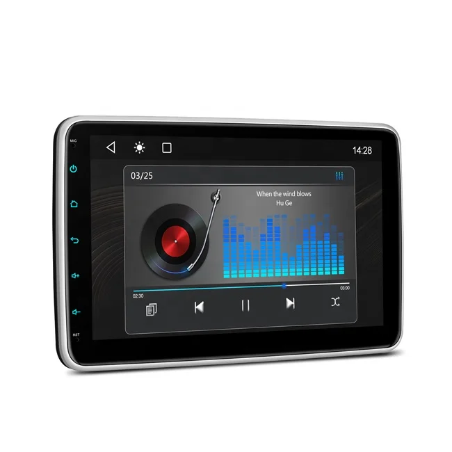 10.1 inch Universal 2Din 1024*600 IPS 2.5D Screen Car Dash Board Player with Smart Voice Control Multi-color Button Lights