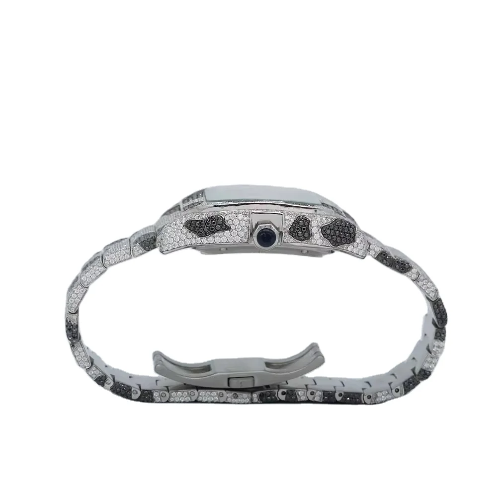 Luxurious Moissanite Diamond Watch Shine Bright with Diamond Silver Watches, Warm and Earthy Diamond Brown Watches Collection