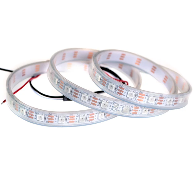 SHIJI Modern Waterproof Outdoor 60pcs SMD5050 10mm DC5V RGB Light Strip IC SK6812 WS2812B Chip LED Strip Light