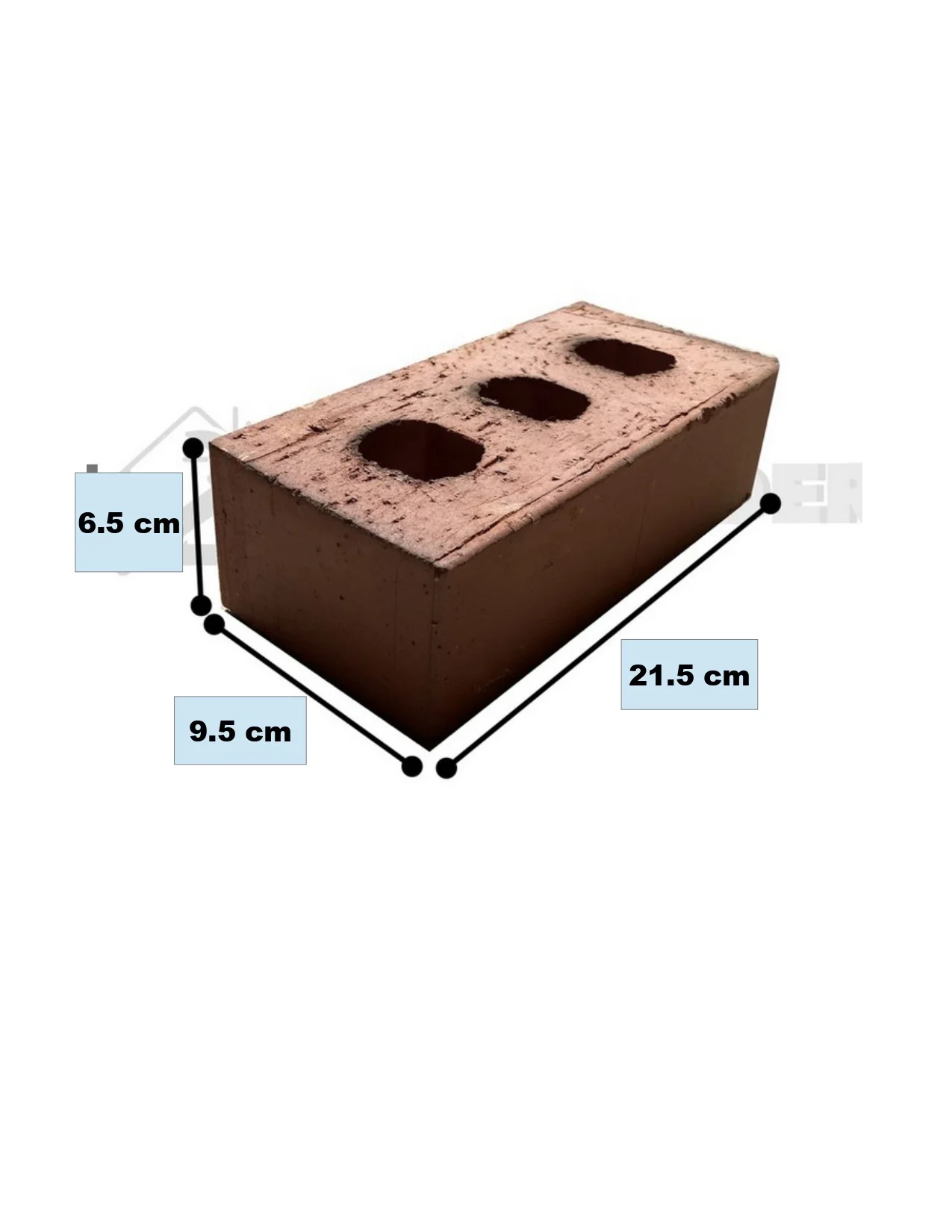 Глиняный кирпич хорошего качества с 3 отверстиями