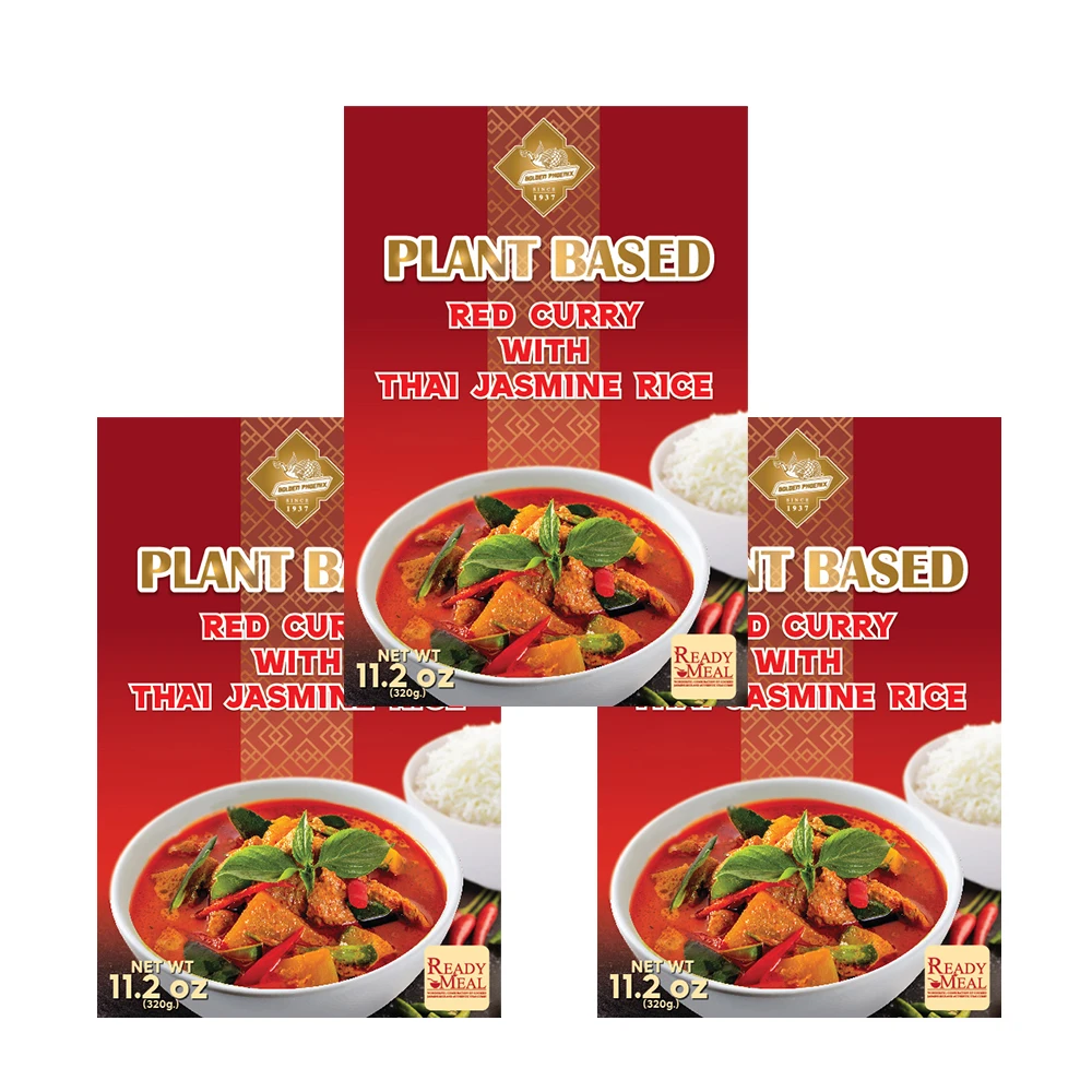Thailand Premium Product Top Grade Quality Ready to Eat Meal -Plant Based  Red Curry with Thai Jasmine Rice Easy and Tasty