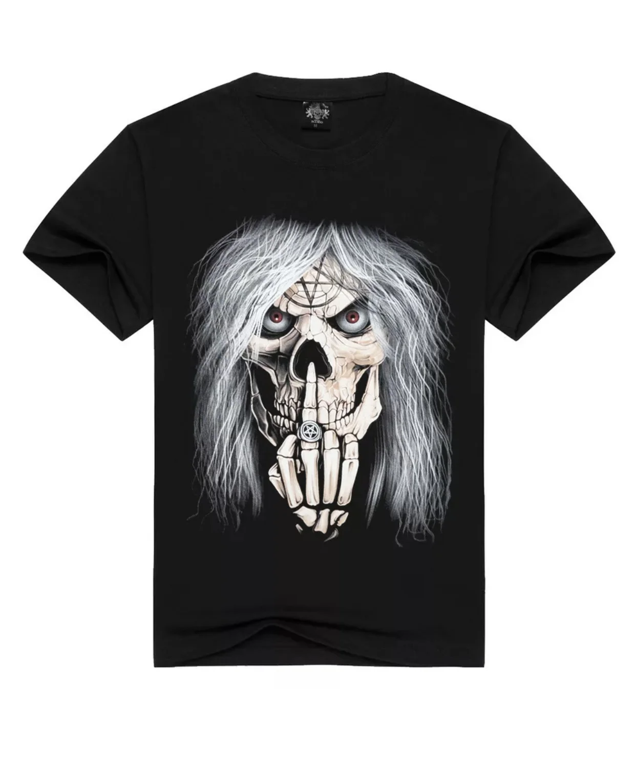 Wholesale Custom High Quality Skull Screen Printing cotton T-Shirt Men custom T-Shirt